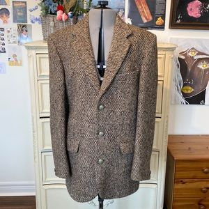 Harris Tweed Blacow Bros Vintage 100% Wool Jacket Blazer